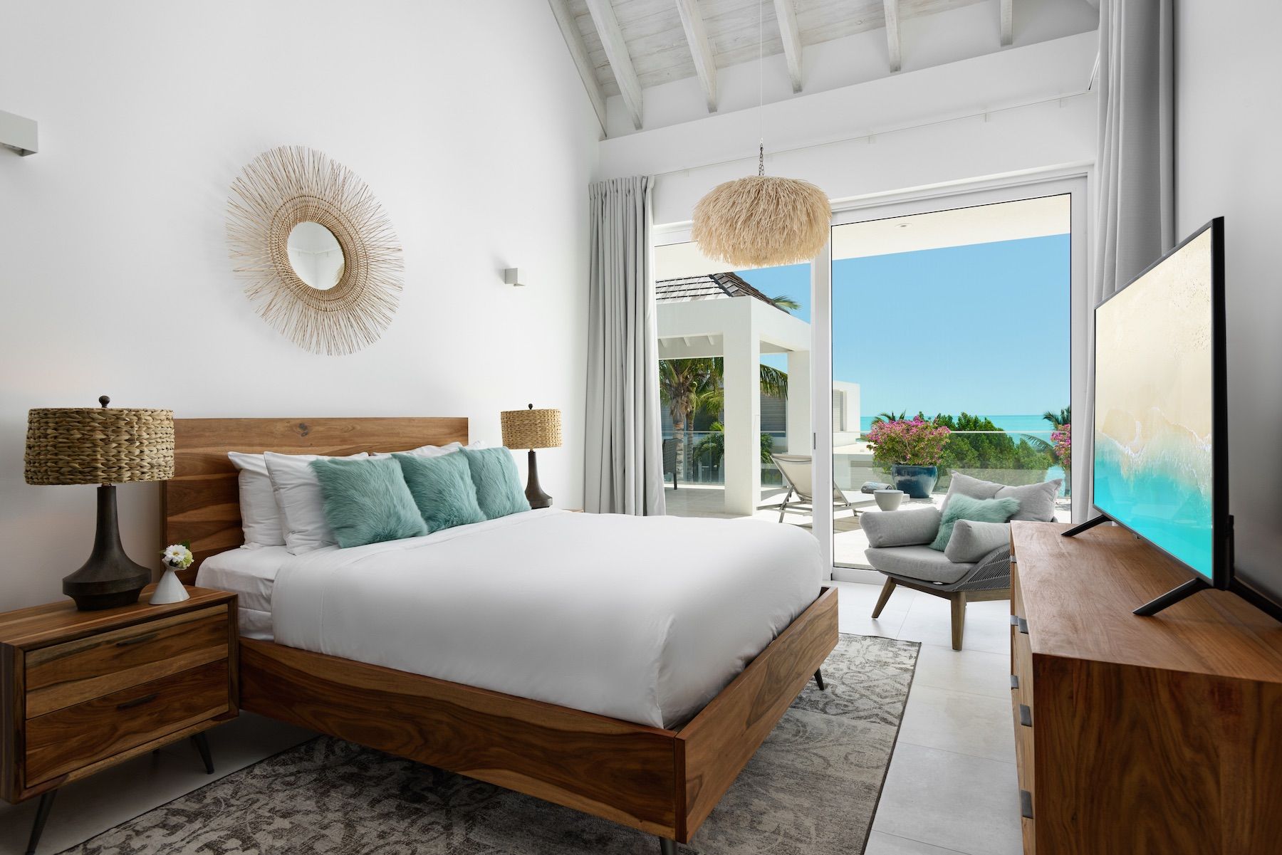 Blue villa photo.